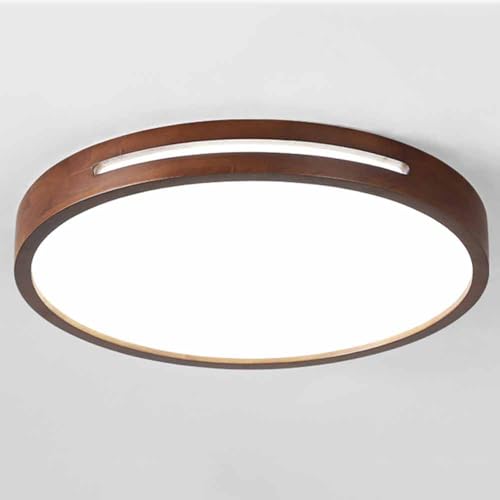 Plafonnier LED en bois 6000K émission latérale éclairage puissant