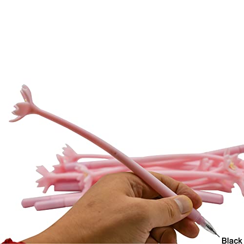 Maydahui 35 piezas bolígrafo gel flor de cerezo rosa miniatura 5