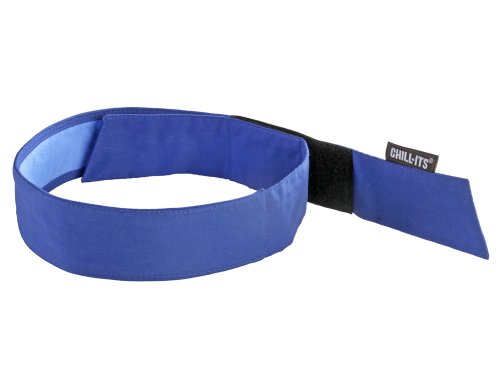 Cooling Bandana, Blue, Lined with Evaporative PVA Material for Fast Cooling Relief, Quick