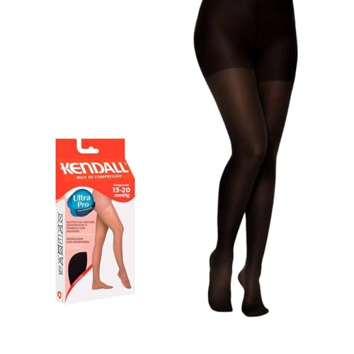 Meia Calça Média Compressão, Kendall, Feminino, Preto, M