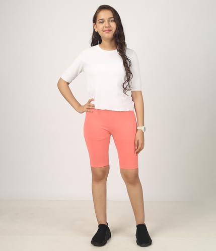 Image of KYDA Kids Girls's Stretchable Anti Bacterial Cycling Shorts, Yoga & Workout Gym Shorts