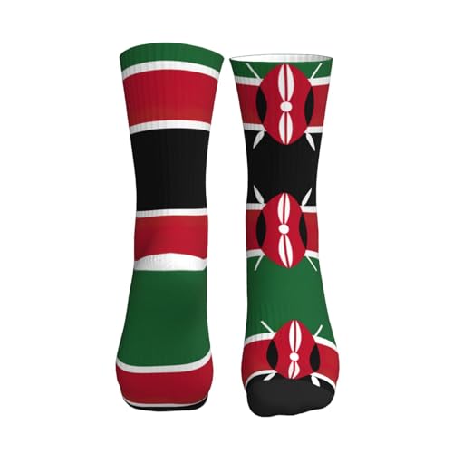 Flag Of Kenya Breathable Sweat Absorbent Sports Socks For Women Men Socks Suitable For Outdoor Sports2