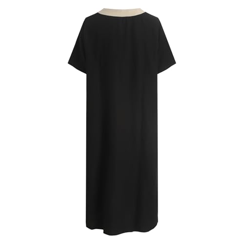 Robe été femme courte fluide en patchwork et franges avec poches - 7