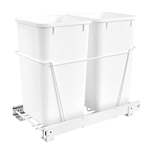 Caneca para basura doble extraíble 27 Qt blanca