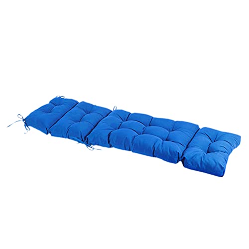 Image of QILLOWAY Outdoor Chaise Lounge Cushion 74x22x4 Inch, Waterproof Weather Resistant Replacement Pad for Patio Pool Furniture, Marine Blue