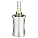 mDesign Modern Metal Wine Bottle Cooler/Chiller Bucket - Double Wall Insulated Stainless Steel - No Ice Needed - Curved Profile, Brushed Finish
