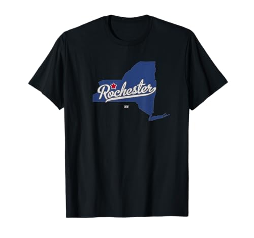 Rochester New York NY Map T-Shirt
