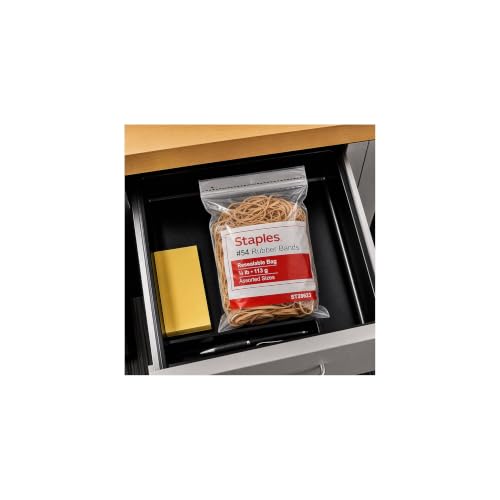 Staples Rubber Bands, Size #54, Assorted Colors, 0.25 lb. Bag