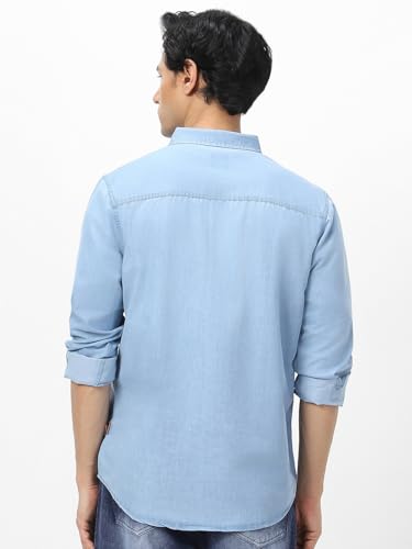 Image of Urbano Fashion Men's Full Sleeve Regular Fit Casual Denim Shirt