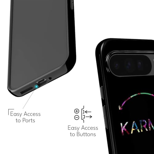 Image of MILLION CASES Karma Cycle Crystal Case for Google Pixel 8a, Google Pixel 8a Back Cover Case(2024) - PC | Midnight Black