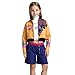 Lgandpg Rumi Costume for Girls Pop Singers Dress Up Include Jacket T-Shirt Shorts 3PCS Set Orange