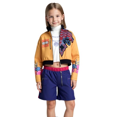 Rumi Costume for Girls Pop Singers Dress Up Include Jacket T-Shirt Shorts 3PCS Set2