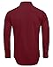 Alimens & Gentle Mens Dress Shirts Burgundy Wrinkle Free Long Sleeve Button Down Shirt with Pocket Maroon Stretch Christmas Party
