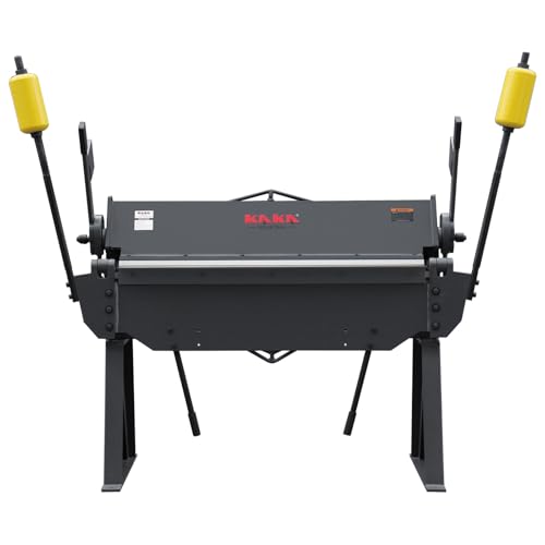 KAKA INDUSTRIAL Sheet Metal Brake 48-Inch, 12-Gauge Mild Steel Capacity Box and Pan Brake, Heavy-Duty Metal Brake Bender, 0-135 Degree Adjustable Floor Siding Brake W-4812T