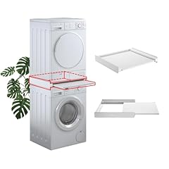 Tower pro - Kit di sovrapposizione lavatrice + asciugatrice, Supporto per sovrapporre lavatrice e asciugatrice, con ripiano estraibile SUPSLW001