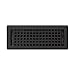 Decor Grates (4-Pack) LTH412-BLK Lattice Floor Register, 4x12 Inches, Textured Black Finish