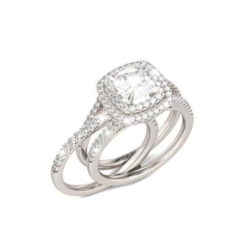 Ensembles de bague de fiançailles Jeulia en argent sterling 925 brillant