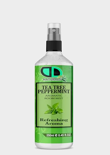 Tea Tree & Peppermint Aromatic Room Spray | Air Freshener for Home, Car & Office, Long-lasting Fragrance, Smoke free, Non-Toxic, Pillow Mist Spray 250ml