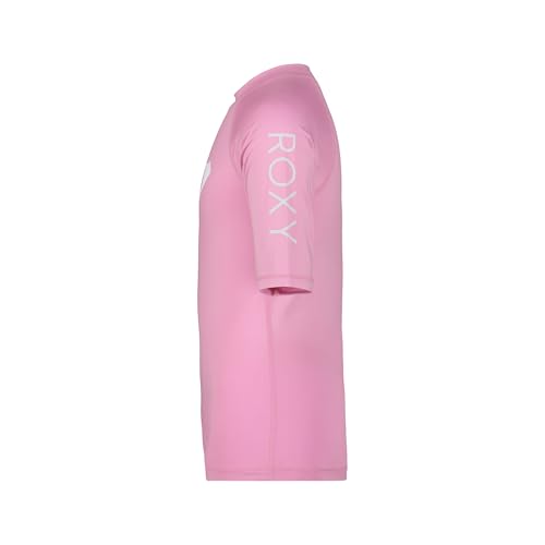 Image of Roxy Girls' Short Sleeve Whole Hearted Rashguard Shirt, UPF 50+ Sun Protection, Quick Dry