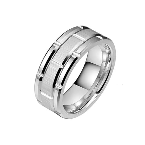 Bague élégante pour hommes anneau de ponçage central étanche bijoux cadeau