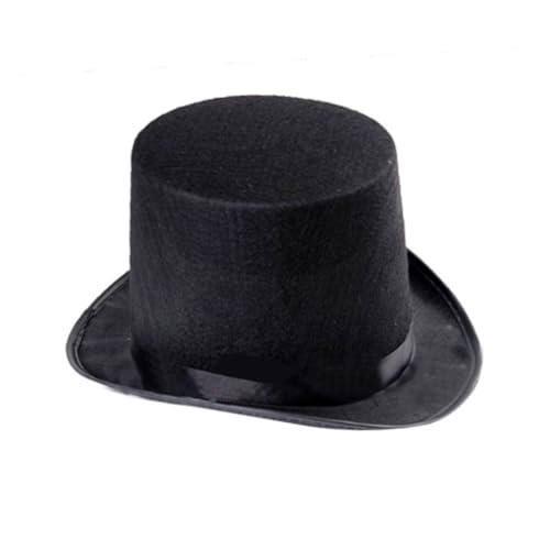 Holibanna Costume Party Hat 2pcs Tophat Felt Hats Black Performance Hat Soft Comfortable for Adults Boys and Girls Photo Prop