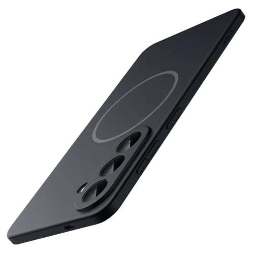 Image of JETech Magnetic Slim Cover Case for Samsung Galaxy S26, Compatible with MagSafe, Anti-Slip Grip & Full Camera Lens Protection, Ultra-Thin Lightweight Matte Finish Phone Cover (Black)