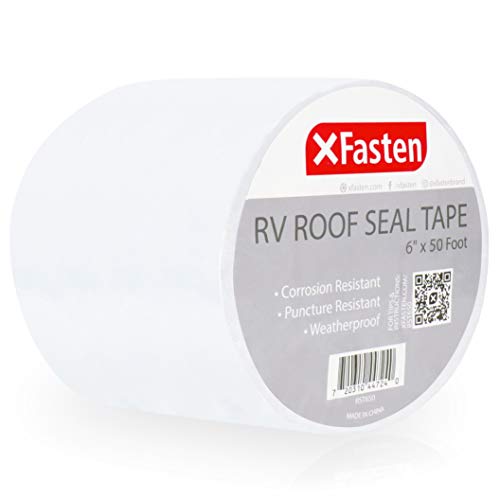 XFasten RV Seal Repair Tape, Waterproof, 6-Inches x 50-Foot, Weatherproof RV Rubber Roof