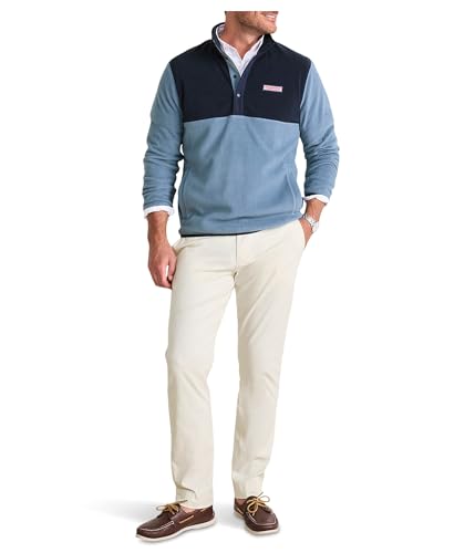 Image of vineyard vines Color-Blocked Harbor 1 /4 Snap