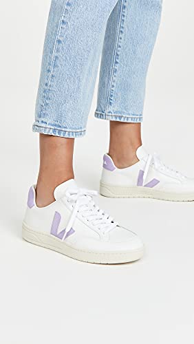 Image of Veja Women's V-12 Sneakers, Extra /White /Lavender, 6 Medium US