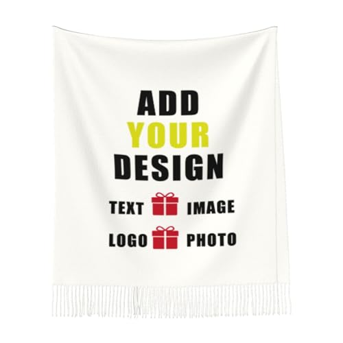Custom Scarf for Women with You Text Logo Comfortable Personalized Scarves Multi-color