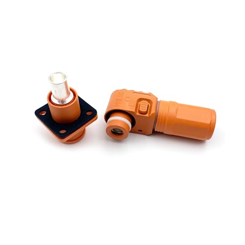 Conector para batería 120A 25mm² naranja ángulo recto miniatura 4