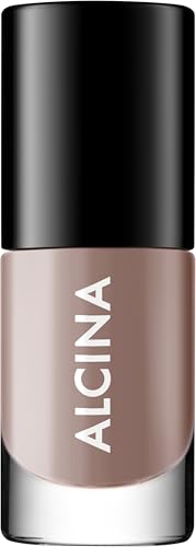 ALCINA Nail Color elegance nude - 1 x 5 ml - Einfaches, streifenfreies Auftragen - Brillante, intensiv deckende & langanhaltende Nägel - Nagellack in natürlichem Braun