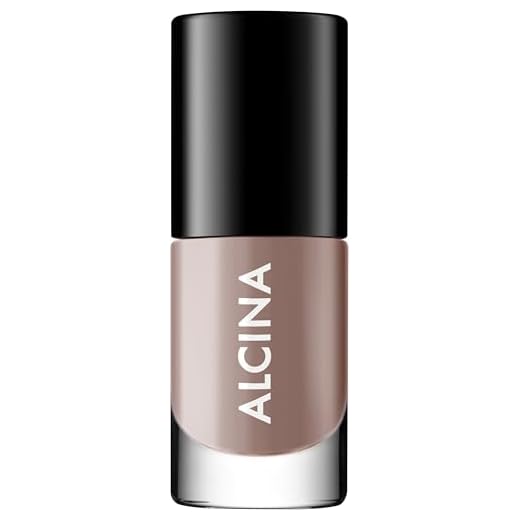 ALCINA Nail Color elegance nude - 1 x 5 ml - Einfaches, streifenfreies Auftragen - Brillante, intensiv deckende & langanhaltende Nägel - Nagellack in natürlichem Braun