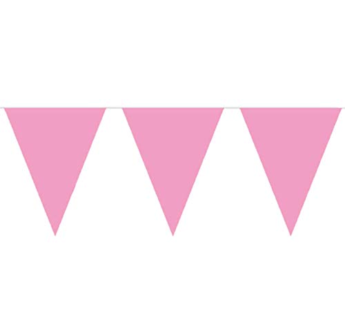 Folat- Fanions Rose Unis Bébé-10 mètres