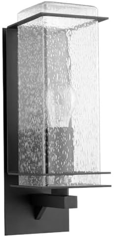 Quorum 7203-6-69 Transitional One Light Wall Mount from Balboa Collection in Black Finish,