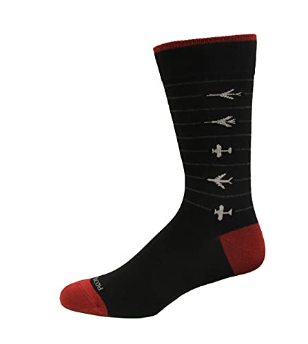 Rockport Men's Airplane Crew Socks 1 Pair, Charcoal, Men's Us: 8-12 / Eu: 41-45 #TOP18