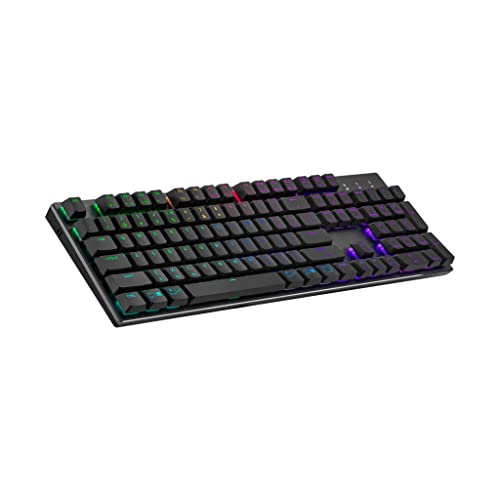 Cooler Master SK653 Wireless Bluetooth Space Gray Full Mechanical Low Profile Gaming Keyboard, Tactile Brown Switches, Customizable RGB, Ergonomic Design, Mac/Windows, QWERTY (SK-653-GKTM1-US)
