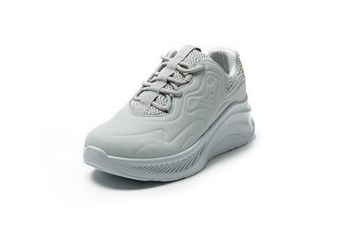 JOMIX Zapatillas Mujer Ligeras Slip On Zapatos para Running Comodas Correr Zapatillas para Pasear (Grey,37)