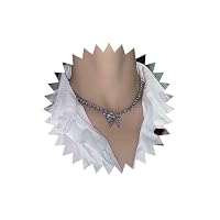 Yienate Boho Farfalla d'oro Collana Choker Vintage Viola Collana con ciondolo a forma di farfalla Divertente Collana a farfalla in acrilico Collana di farfalle di Gioielli di fascino per donne