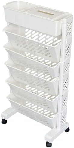 APBATS 6 Tier Book Rack Storage Bookshelf, Removable Movable Unique Bookcase, Utility Organizer White Bookshelves for Kids Children Students Study in Bedroom Living Room Home School