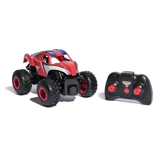 Monster Jam, Marvel The Amazing Spider-Man RC Monster Truck, 1:24 Scale, Kids Toys for Boys and Girls Ages 4 and up