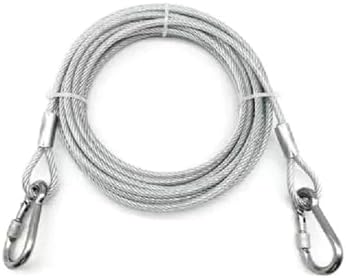 3-10M Double Headed Tie Out Leash Steel Wire Rope Outdoor Training Strap(A) - 4