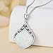 HPQQ Opal Necklace for Women Sterling Silver Teardrop Vintage White Opal Stone Pendant Necklace Opal Jewelry Birthday Christmas for Women Mom Her