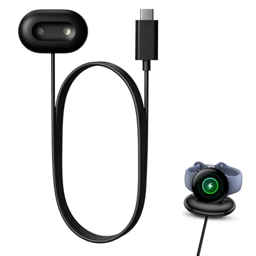 Jazolmky For Google Pixel Watch 4 �[�d�� For �s�N�Z���E�H�b�`4 �[�d�P�[�u�� 1m ���C�z���� �}���[�d - 41mm��45mm�Ή� �}�O�l�b�g���[�d�� USB Type A/USB Type C ���� ���S�ی� ��