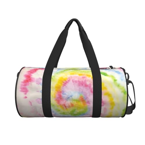 Large Weekender Overnight Bag Fashion Sports Gym Bag Rainbow Tie Dye Travel Duffel Bag With Adjustable Shoulder Strap2
