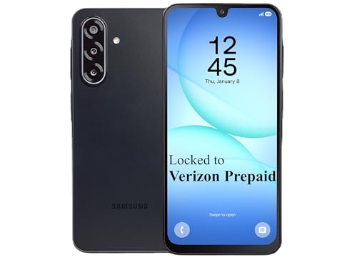 Verizon Prepaid Samsung Galaxy A17 5G, 128GB, Black - Prepaid Smartphone (Locked to Verizon Prepaid) - 6.7' Super AMOLED 90Hz Display, 50MP Triple Camera with OIS, Android 16