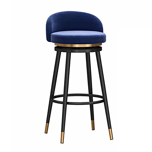 Tabouret de bar en velours pour îlot de cuisine moderne et coin repas convivial