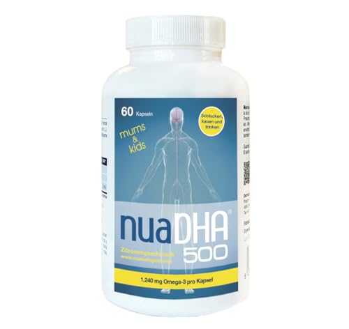 Nua Biological NuaDHA 500 Omega-3 Kapseln Zitrone