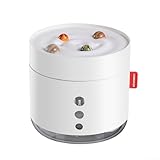 camera da letto 800 Design compatto e portatile: l'umidificatore portatile da 800 ml presenta una struttura compatta in ABS da 125 x 133 x 120 mm, che rende il trasferimento tra le stanze senza sforzo. Le dimensioni ridotte consentono un comodo posizionamento in spazi limitati, prevenendo il disagio dovuto all'aria interna secca negli uffici o nelle camere da letto.