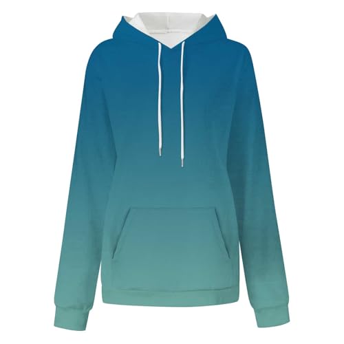 Womens Hoodies Gradient Long Sleeve Drawstring Pullover Tops Pockets Girls' Fashion Loose Casual Fall Sweatshirt3